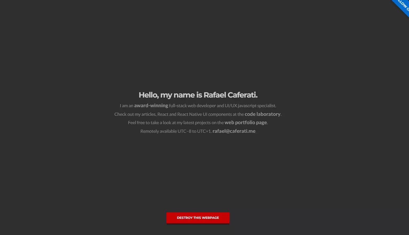 Rafael Caferati's frontend developer portfolio