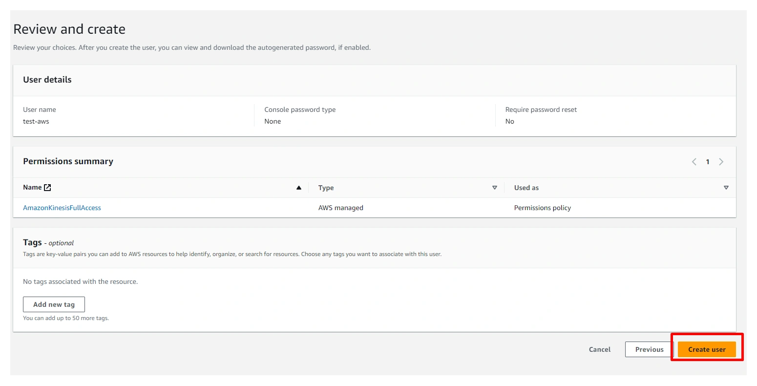 step 5 in the Amazon Kinesis Producer Library example